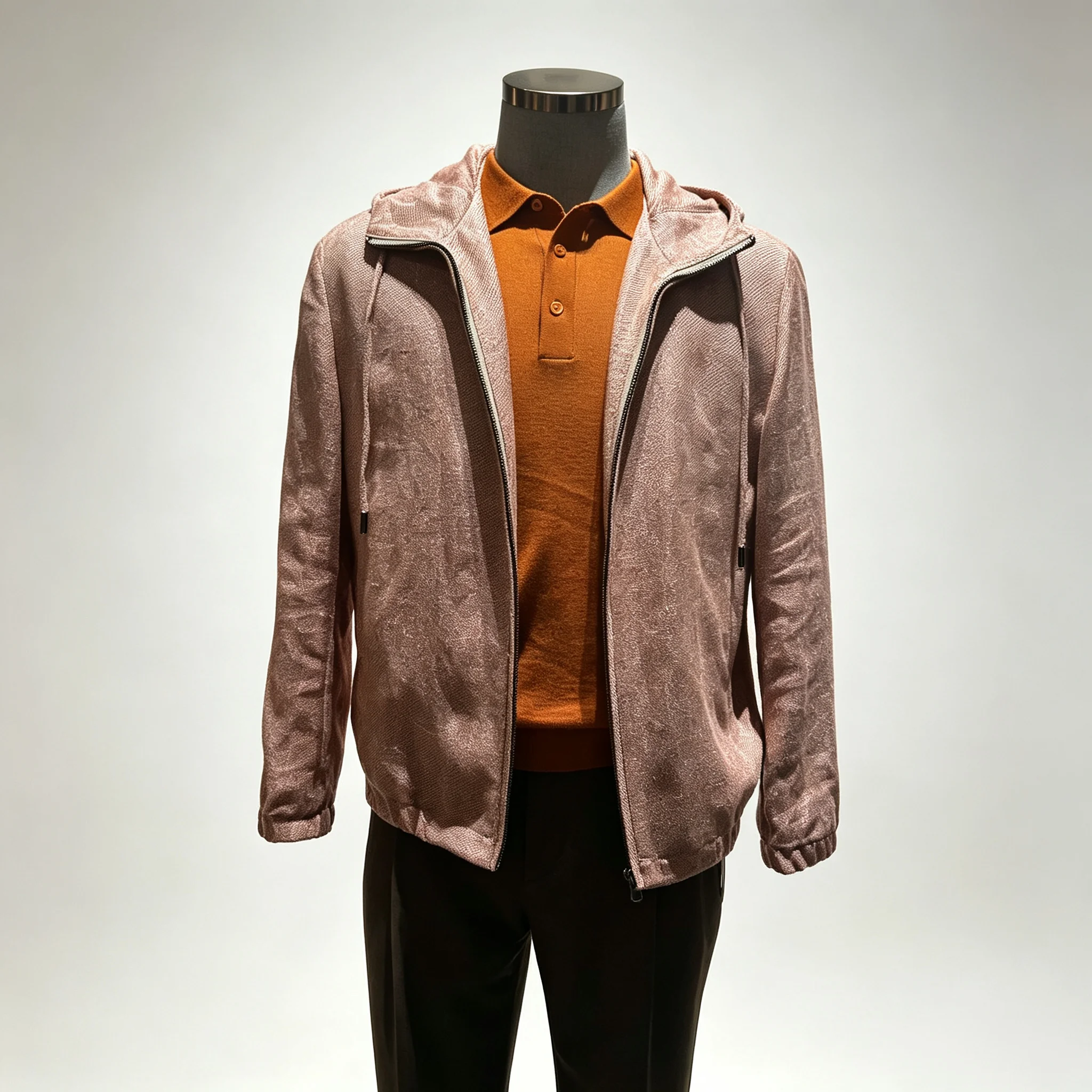 Men's Autumn New Style Casual Jacket Fabric Linen Cotton Fashion British Style Loose Fit Zipper Long Sleeve Outerwear