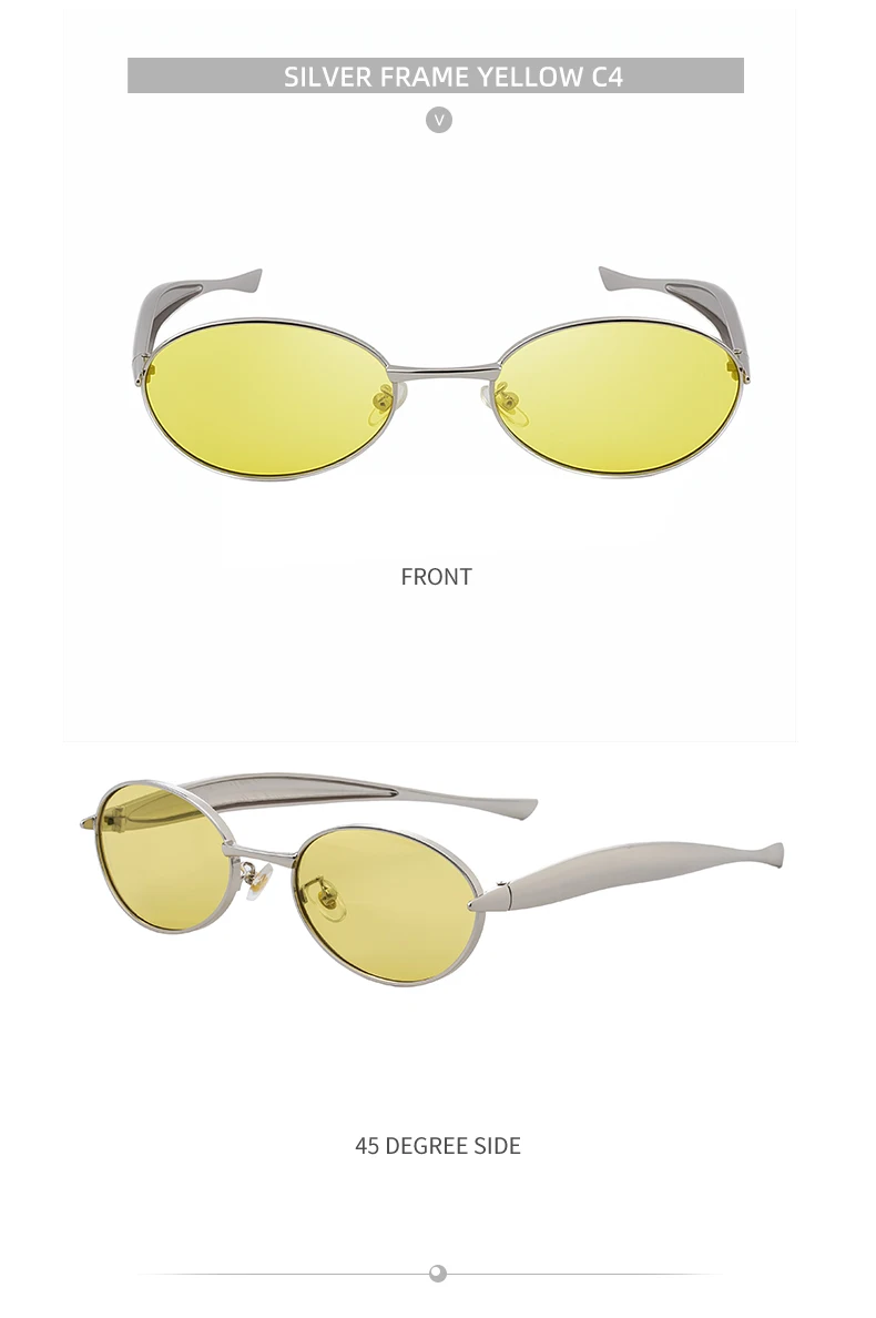 Ovale Punk-Sonnenbrille mit kleinem Rahmen für Damen, 2025, Luxusmarke, Vintage-Stil, Metall, Fahren, Sonnenbrille für Damen, Mode, Retro-Farbtöne, UV400 – Detail 18