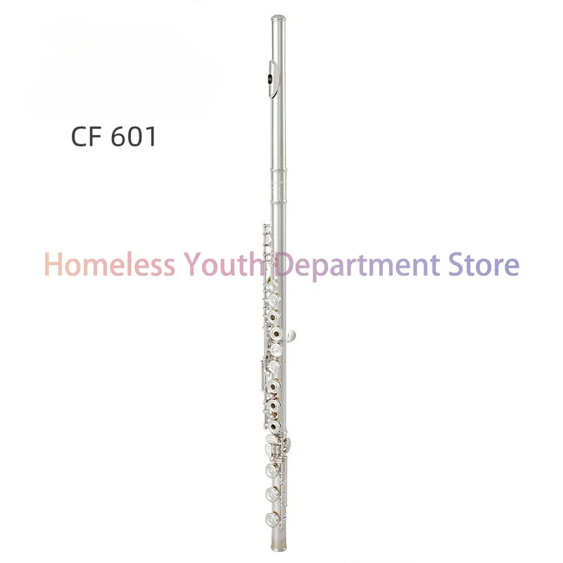 CF 601 Flute Silver Flute 17 Perforated C Key E Key Musical Instrument Professional Strap Case