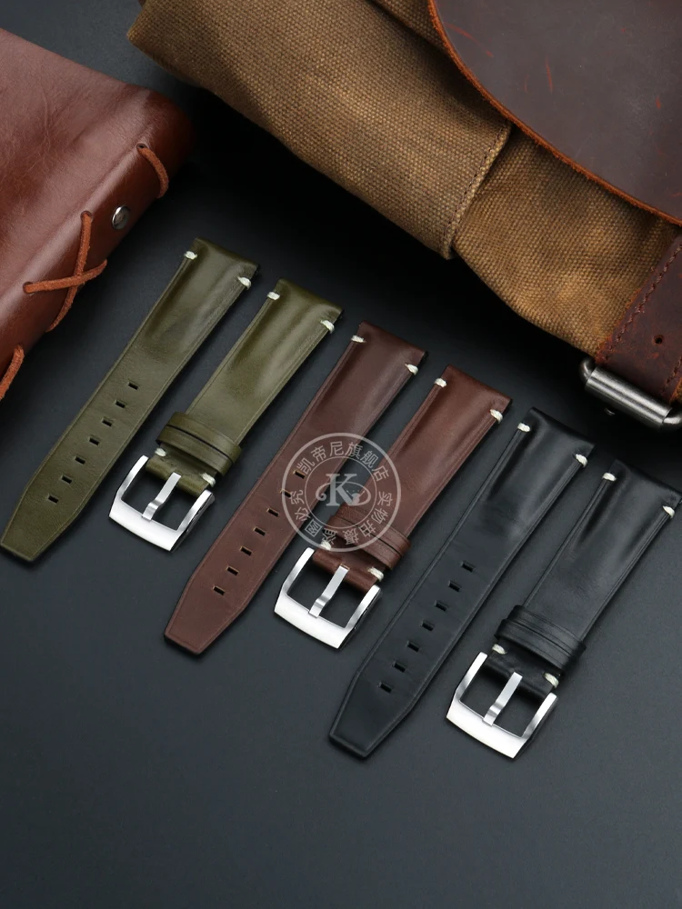 For Longines Classic replica Pilot Collection L2.838 Watch Strap Cowhide Leather PIN Buckle watchband 22*19mm Men Wrist band