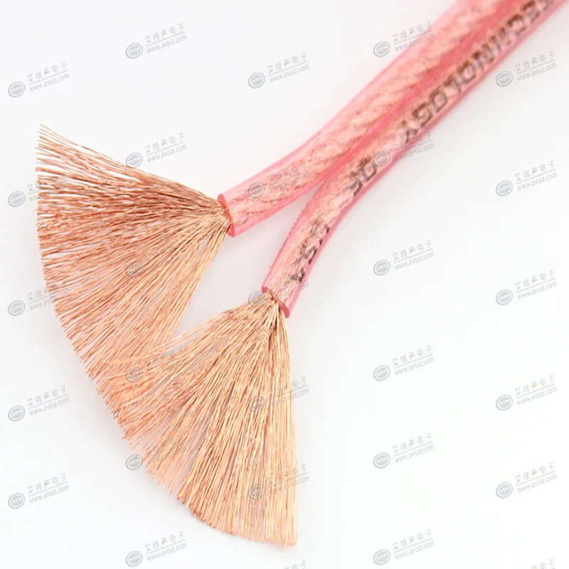 HIFI 4N OxygenFree Copper Audio Cable ETB2*2.5 Square 322 Core Pure Copper Speaker Cable Fever Multi Speaker Amplifier Connector