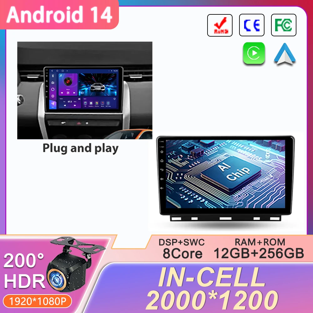 

2K Screen Android 14 For Renault Clio 5 Lutecia 2019 2020 2021 Car Radio Multimedia Video Player Navigation GPS No 2din DVD