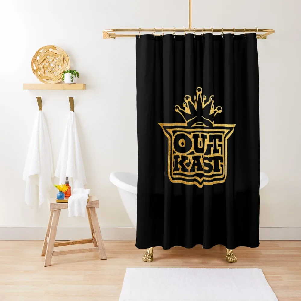 Outkast T-ShirtOutkast Gold T-Shirt_by bacot99_ Shower Curtain Bathroom Accessories Shower Bathroom Curtain