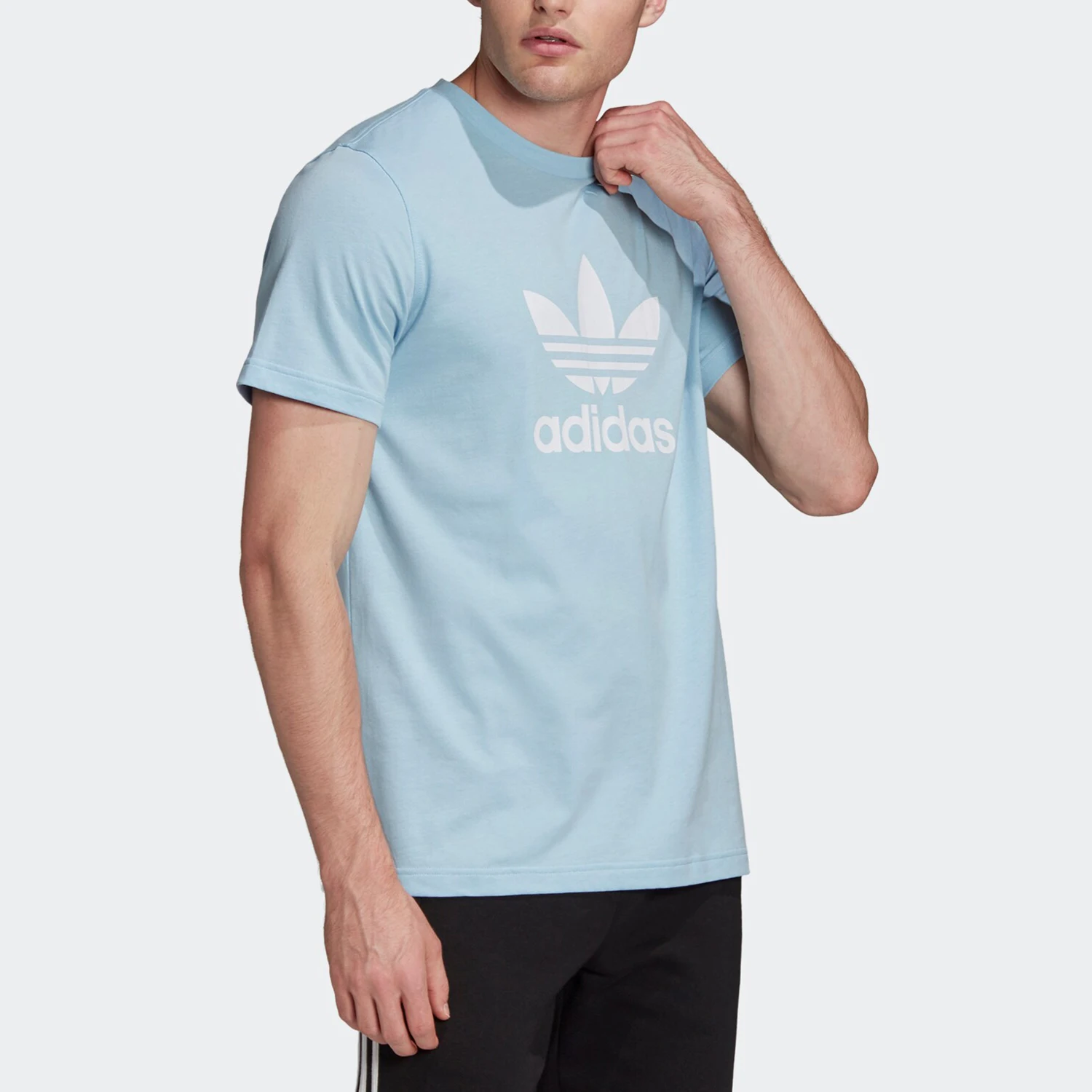 Adidas genuine clover men's TREFOIL T-SHIRT T-shirt FM3794