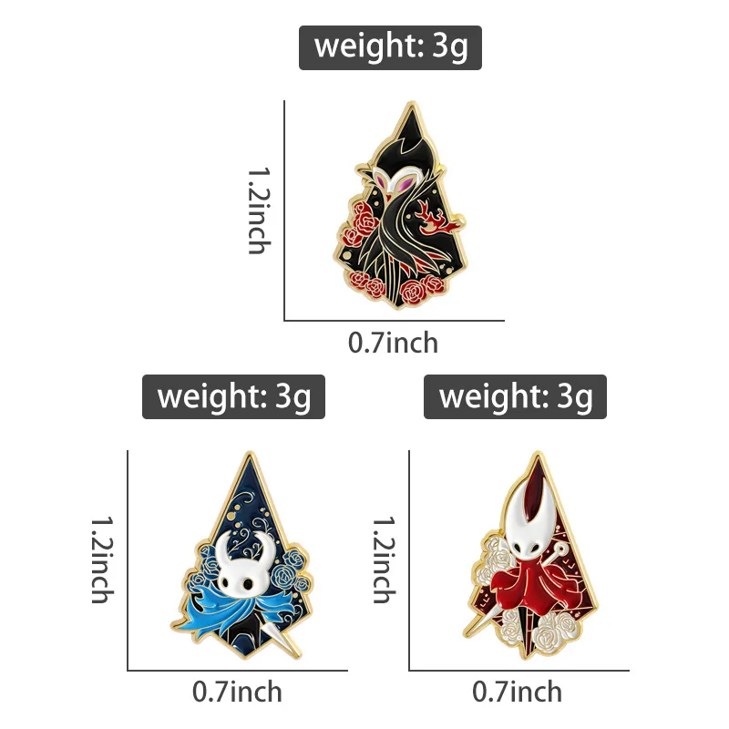 Action-Adventure Game Brooch Enamel Pins Cartoon Game Figure Hornet Grimm Badge Backpack Lapel Badge Jewelry Gifts for Friends