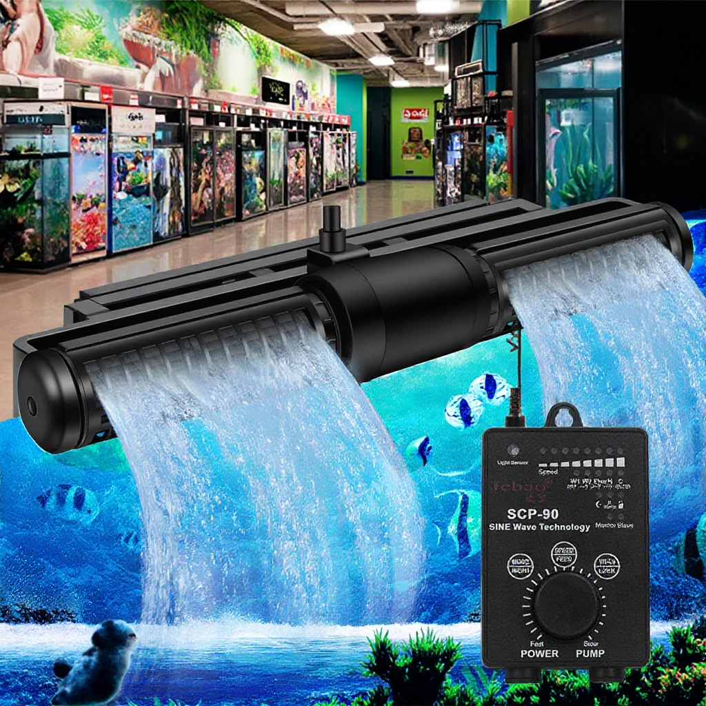 

Jiebao бесшумный циркуляционный перекрестный волновой насос для аквариума 25 Вт Wi-Fi беспроводной пластиковый материал напрямую от производителя