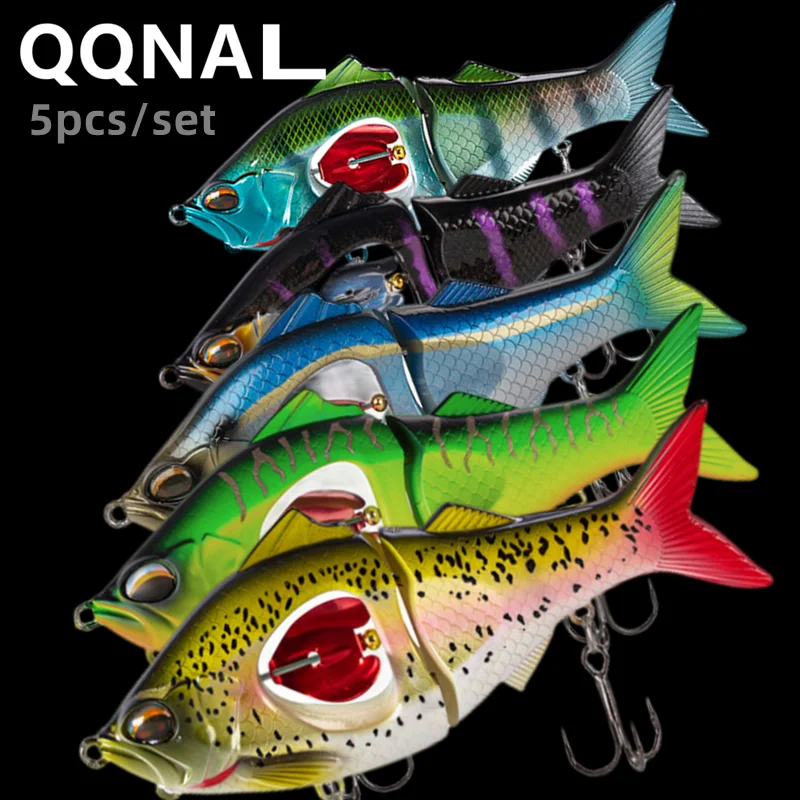 

QQNAL 5pcs/Set 23g 113mm New Sinking Propeller Fishing Bait Jerkbait Jointed Swimbait Artificial Fishing Lure Crankbait Hard