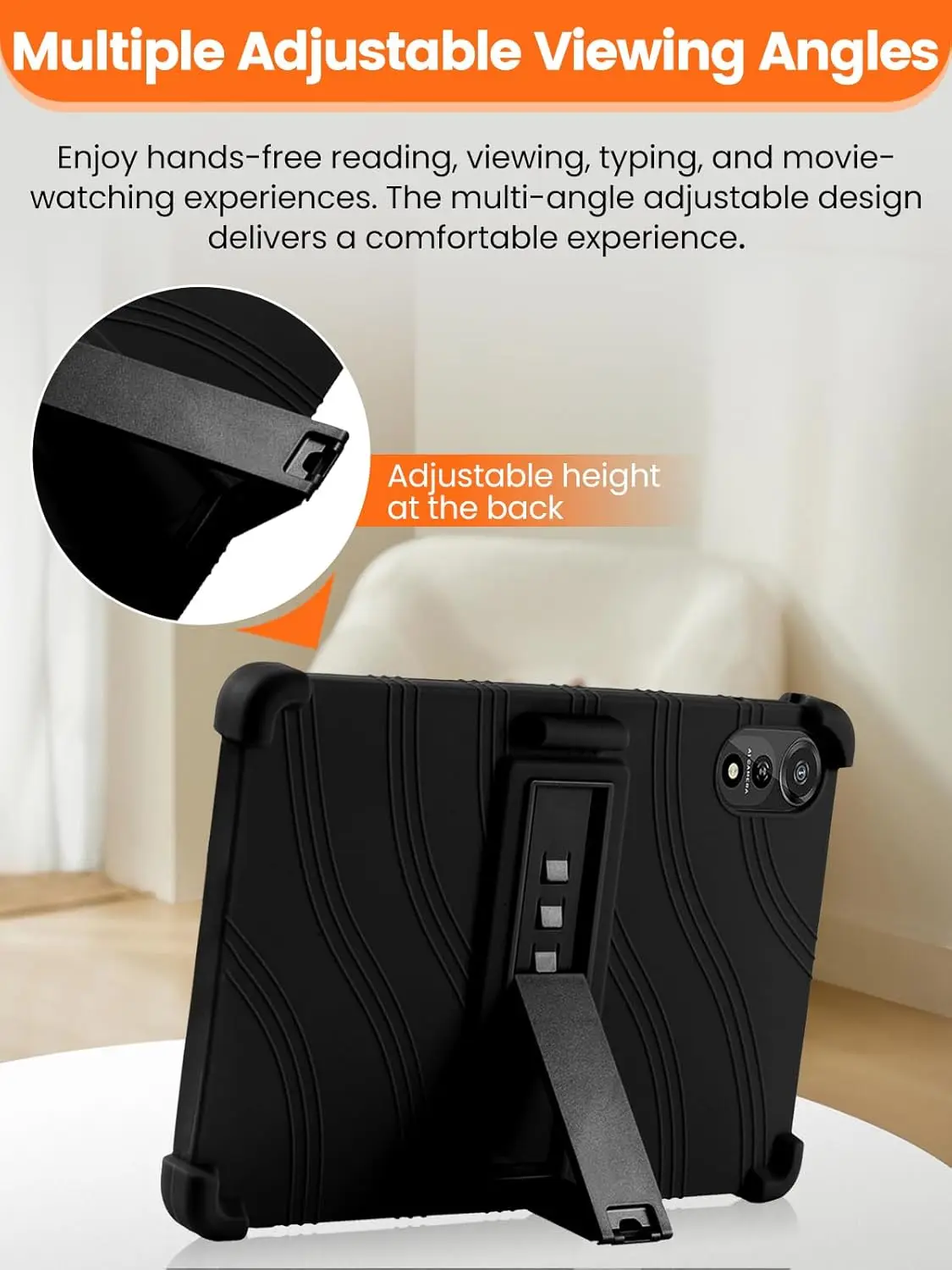 Case Compatible with Nexall N90 12 inch Tablet – Shockproof Silicone Protective Case with Kickstand Anti-Slip, Drop-Resistant