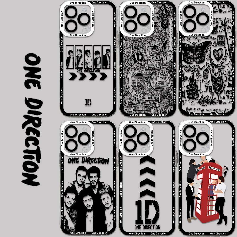 O-one D-Directions Phone Case For iPhone 15 14 13 12 11 Mini Pro Max X XR XSMax 6S 6 7 8 Plus SE20 Transparent Cover