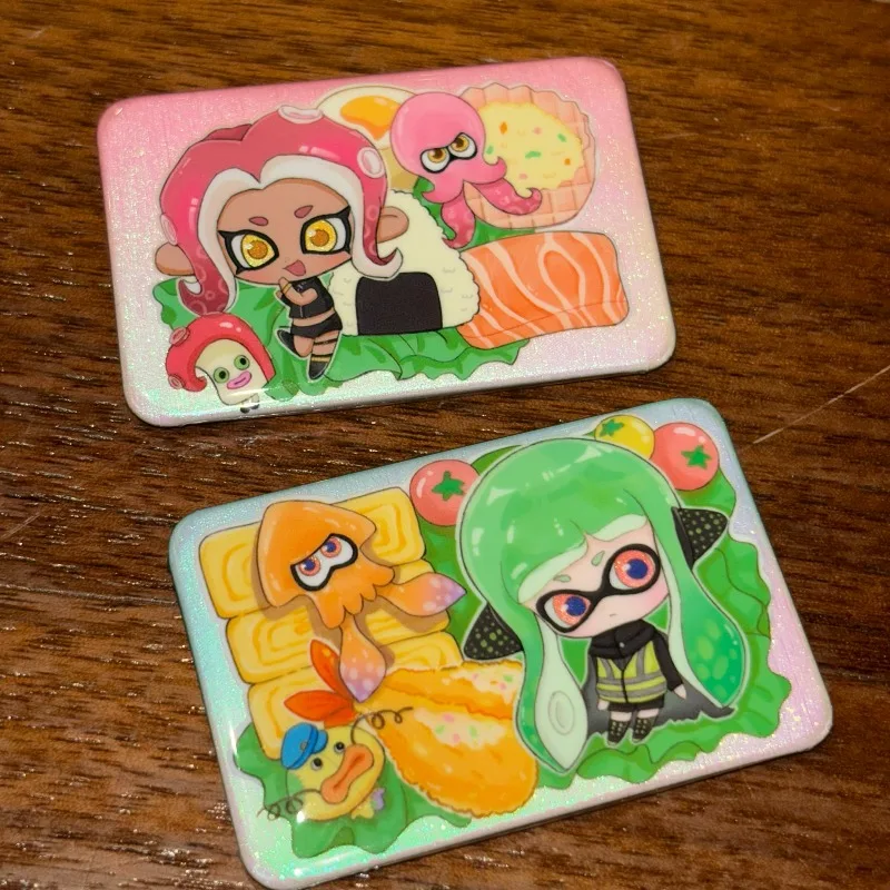 

В наличии Splatoon Jet Warrior No3 и No 8, прямоугольный значок с двойной вспышкой, мультяшный подарок на руку