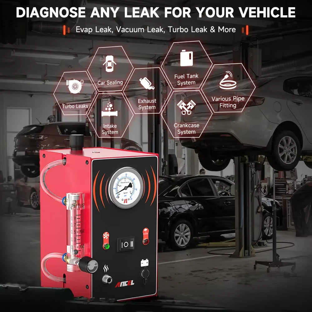 ANCEL S300 Lite EVAP Smoke Machine Fuel Pipe Diagnostic Tools Leak Detector Vacuum Tester Car EVAP System Vacuum Analyzer Tester