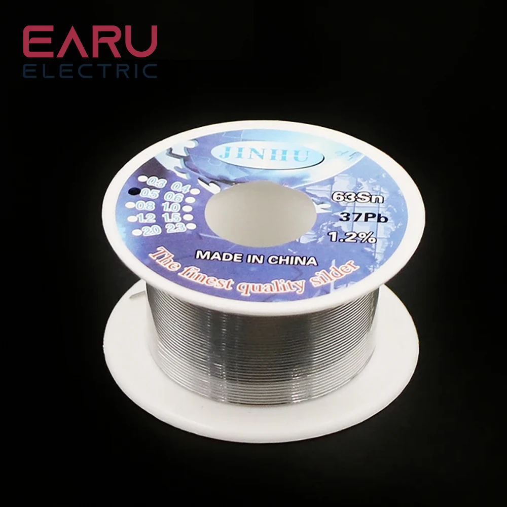 Tin lead Rosin Core Solder Wire 0.3mm 0.4mm 0.5mm 0.6mm 0.8mm 1.0mm 2% Flux Reel Welding line New Cable Lead Core BGA Repair SMT