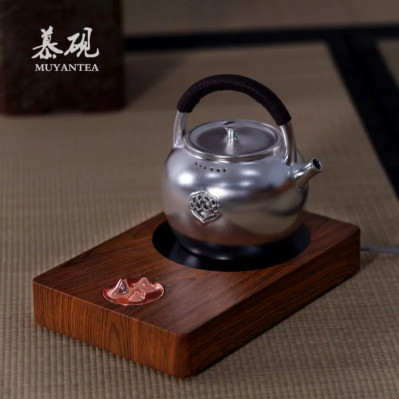Mu Yan Japanese-Style Silver-Plated Household Teapot With Handle, Health-Preserving Kettle, Sanjie Electric Ceramic Stove Tea