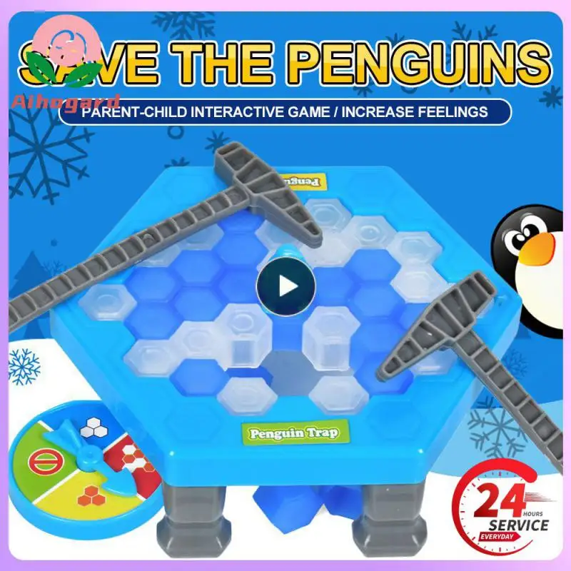 

Mini Penguin Trap Parent-child Interactive Entertainment Indoor Board Game Toys For Kid Family Break Ice Block Save Penguin