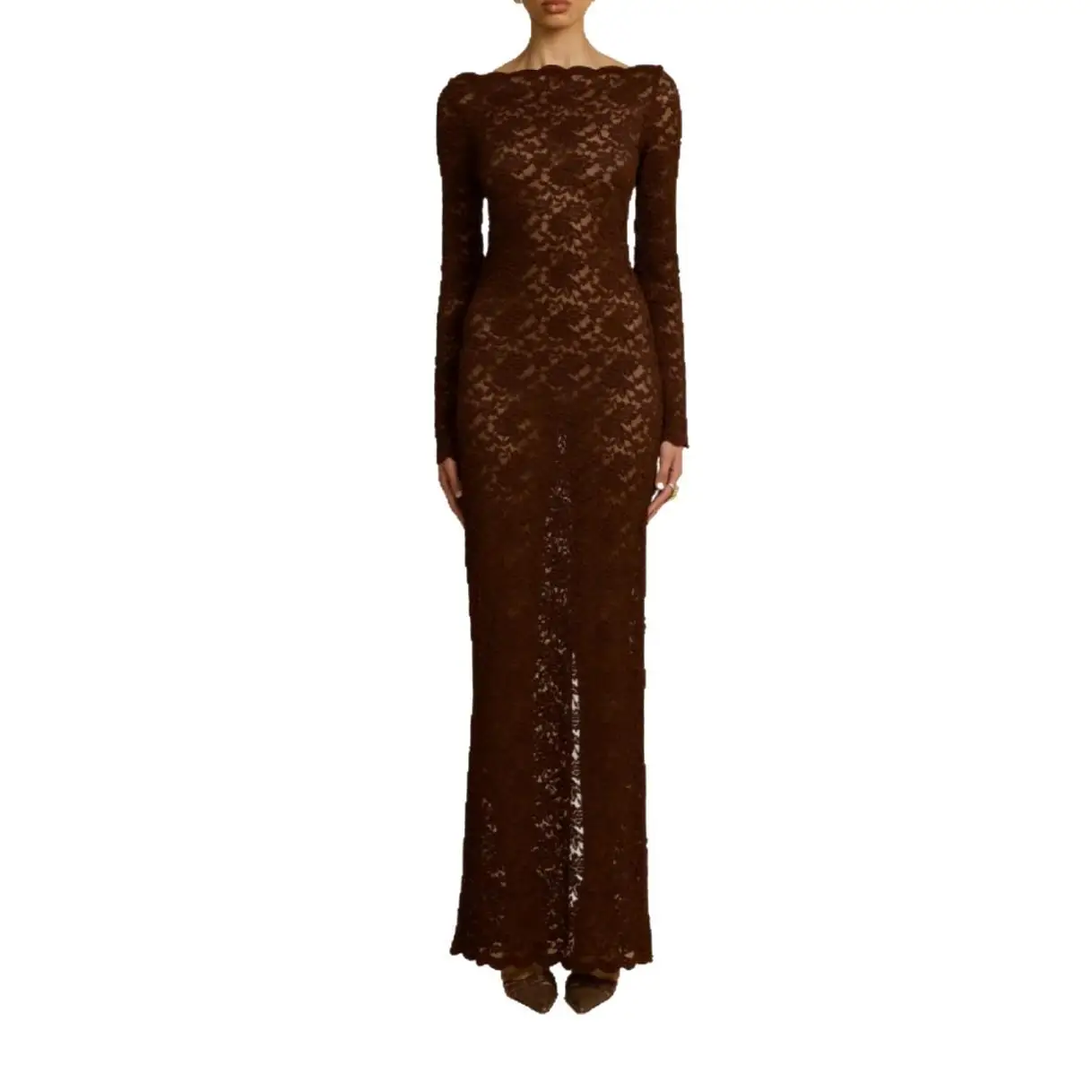 Ele Cross-Border Sle Lace Fi-Tail Evening Dr Damen Langer Wickelrock Casual Chic Independent Station