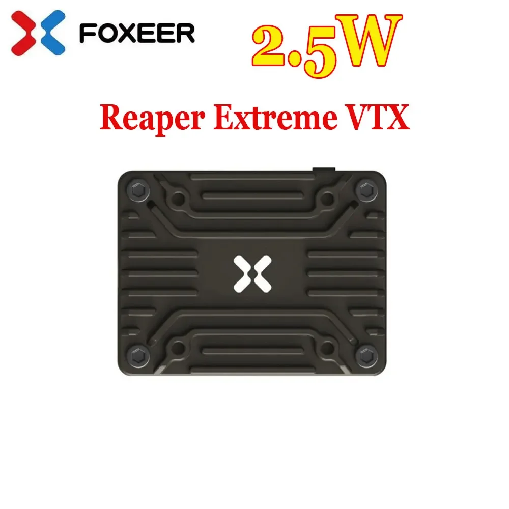 Foxeer Reaper Extreme 2.5W VTX 5.8G 72CH Pitmode 2500mW Build-in Mic CNC Heat Dissipation Shell 2-8S 20X20mm for FPV Long Range