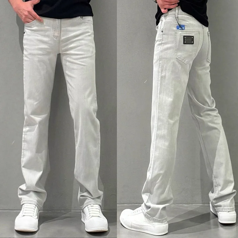 High-quality Simple Straight-leg Jeans Trendy Versatile Loose-fitting Wide-leg Casual Pants
