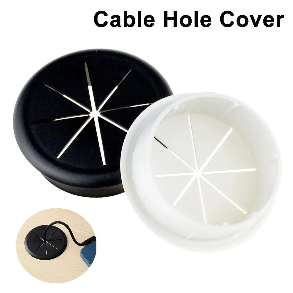 Cable Hole Cover Cord Grommets for Office Furniture Cable Passing Eight Petal Threading Box Cover Desk Wire Organizer