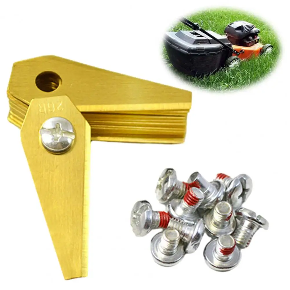

Lawnmower Blade with Mounting Screws Premium Stainless Steel Lawnmower Blades for Bosch Indego Heavy Duty Replacement Blades