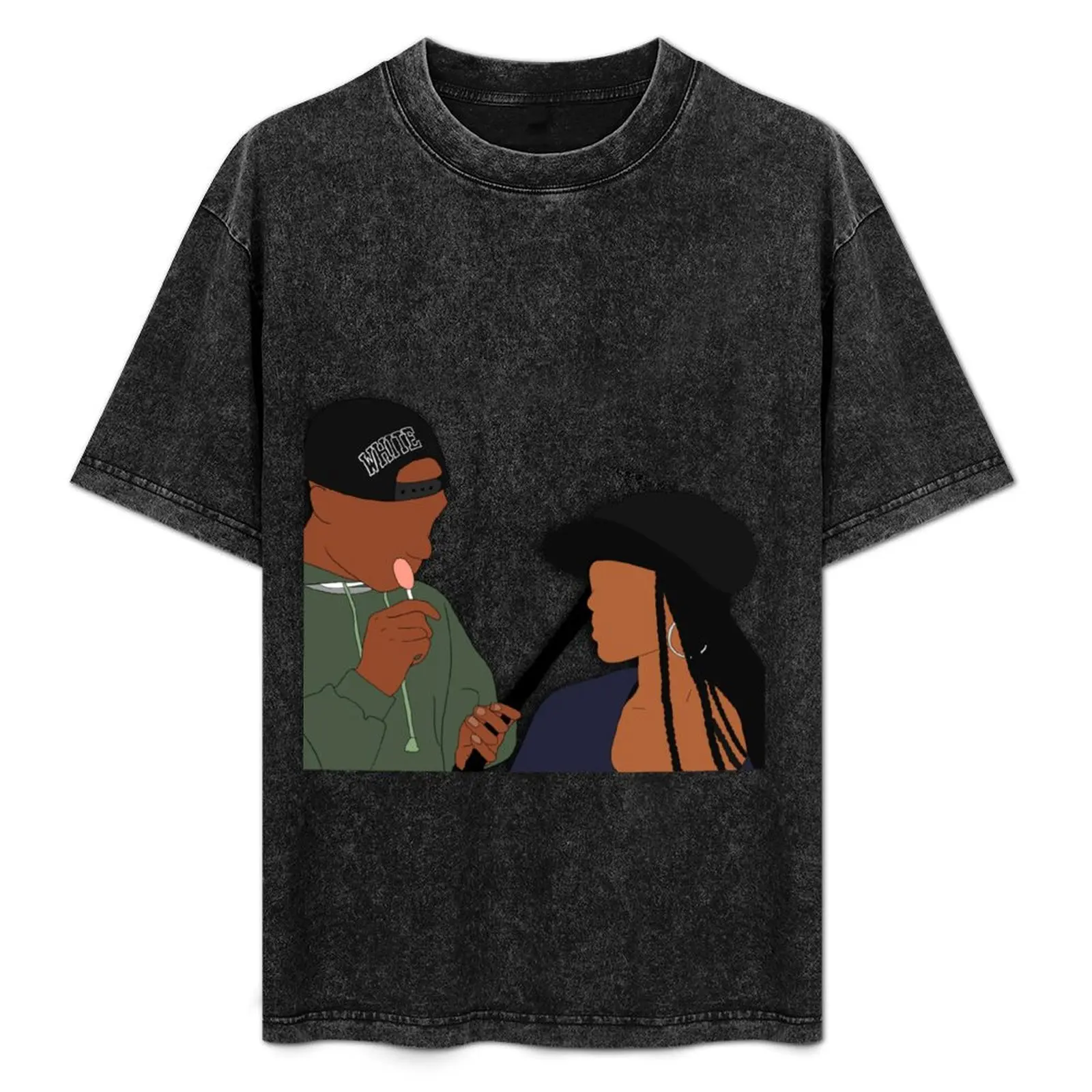 

Poetic Justice Fan Art Sticker T-Shirt Casual Basic Short Sleeve T-Shirt