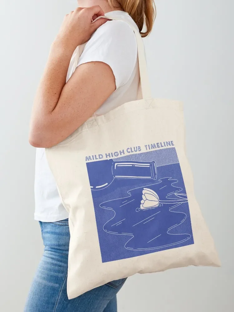 mild high club timeline Tote Bag eco bag folding Portable shopping bag sacs de shopping canvas bags