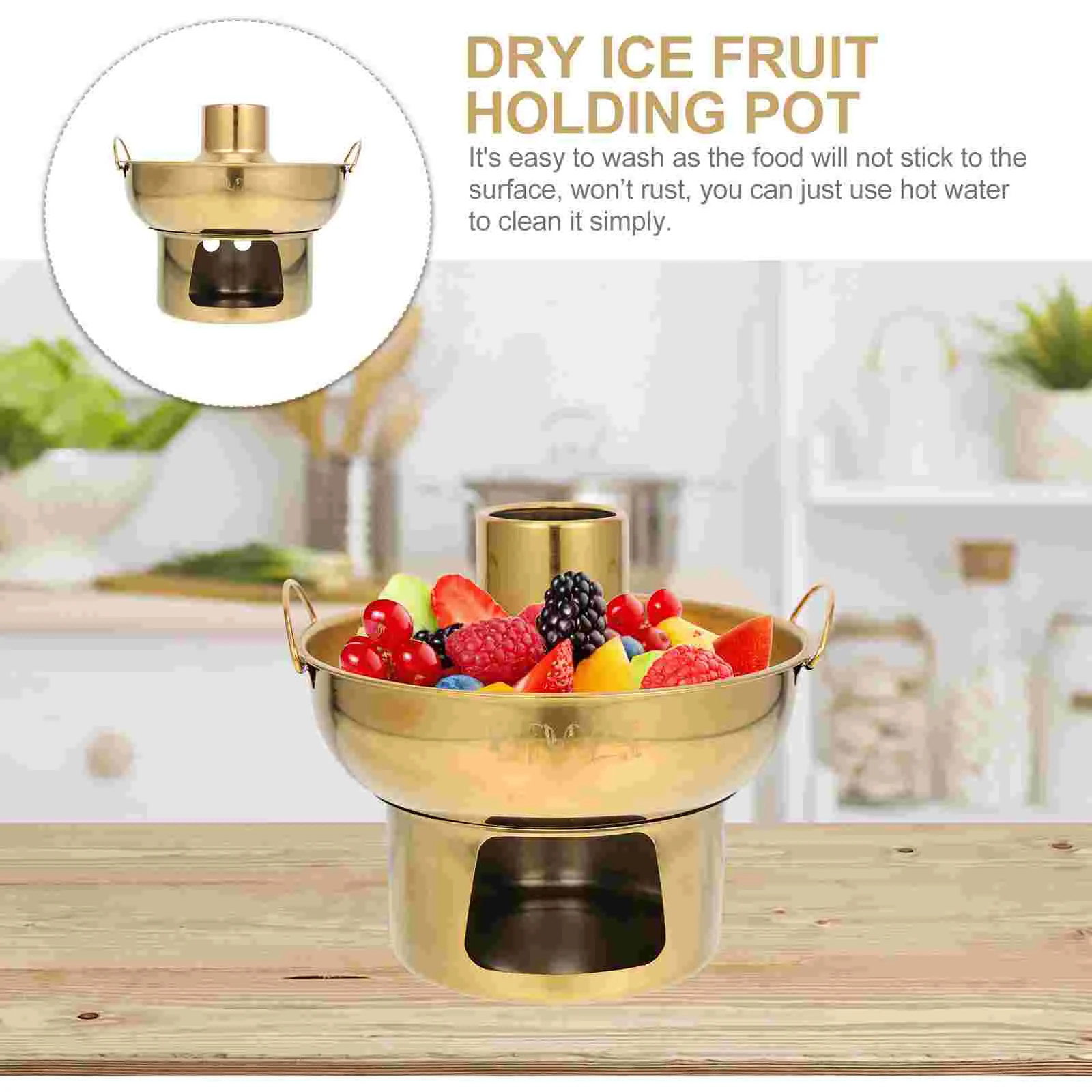 Stainless Steel Dessert Pan Ice Cream Container Fruit Pot Bowls Taro Ball Yoghourt Storage Hot