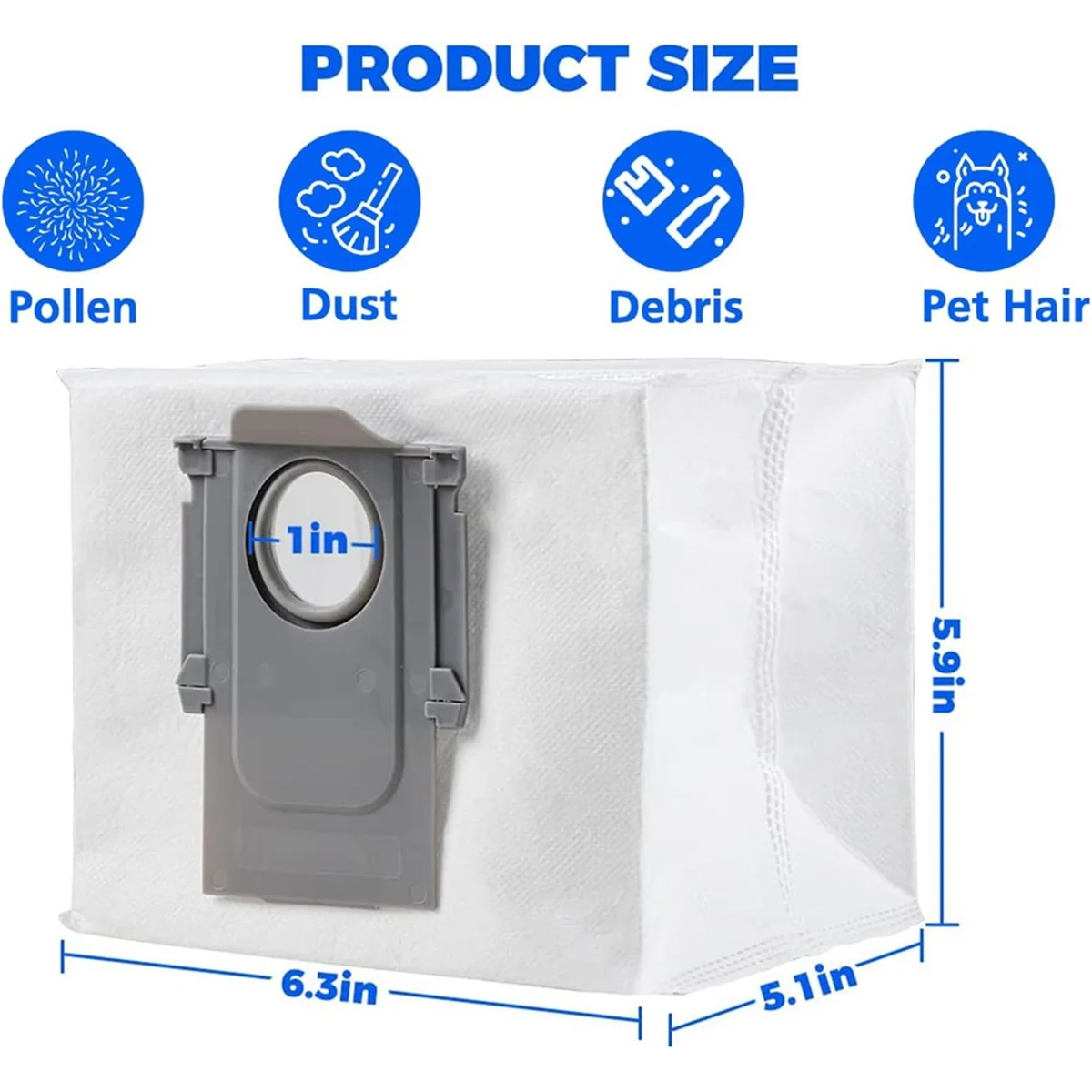 Sacs à poussière T72C pour Roborock S8 +/ S8 Pro Ultra/ S7 MaxV Ultra/ S7 Pro Ultra/ Q7 +/ Q7 Max +/ Q8 Max +/ Q5 Pro +/ Q5 + Ultra sacs