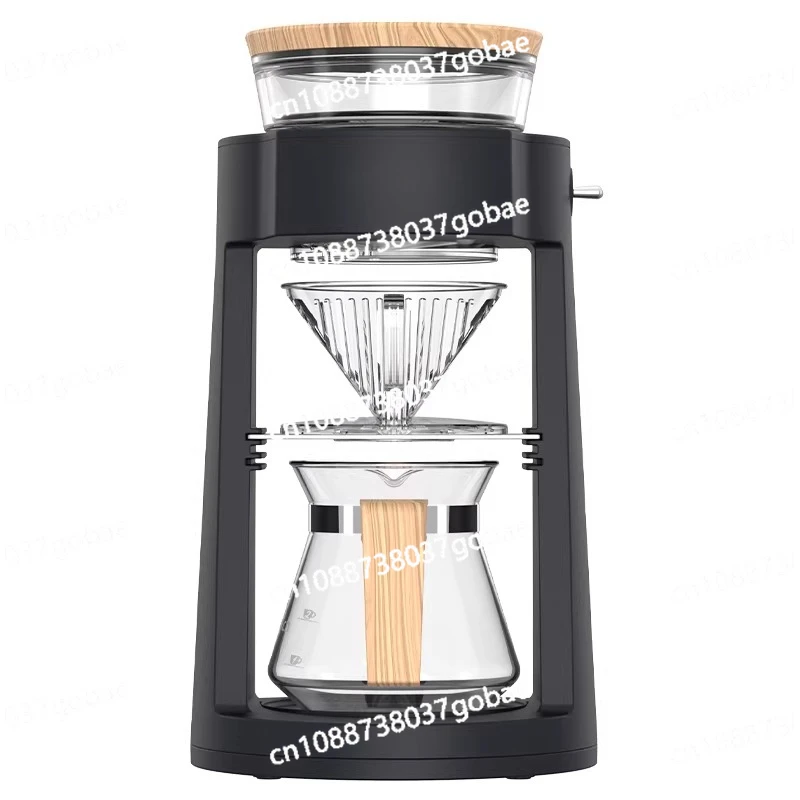 Automatic Rotating Coffee Machine Simulating Hand-pushed Retro Double-layer Insulation Manual Coffee Grinder Steel Core