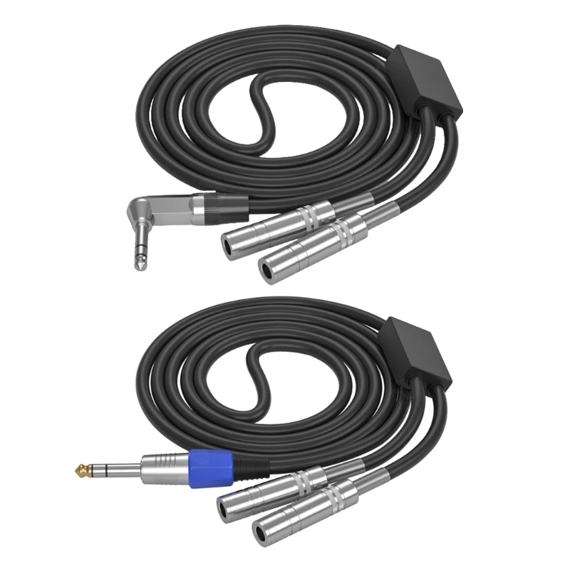 Male 6.35mm to 6.35mm 1/4inch Mono Female Music Y Splitters Cable, 2x6.35mm 1/4