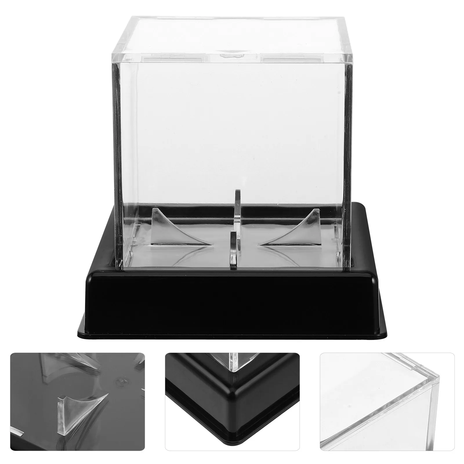 1Set Clear Acrylic Baseball Display Case for Indoor Home Use Small Space Efficient Baseball Ball Holder Collectibles Showcase