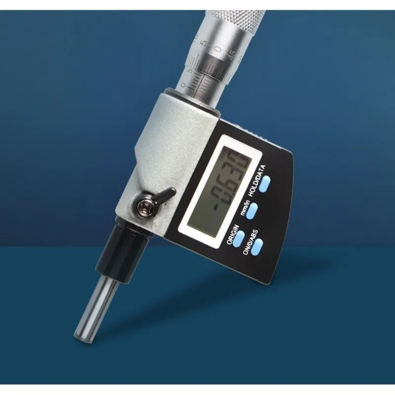 0-25 digital display micro-displacement measurement component, with grooved locking nut, station displacement adjustment