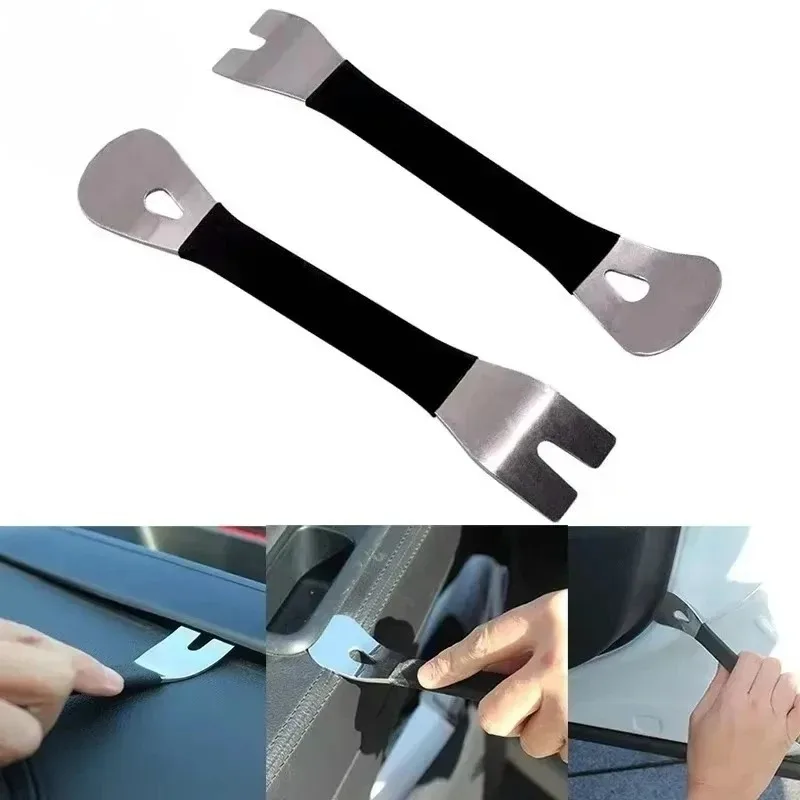 

Популярный 1 шт., дверная панель, аудиоразъем, крепежный драйвер для прочного инструмента для снятия обшивки автомобиля из нержавеющей стали, двухсторонний инструмент