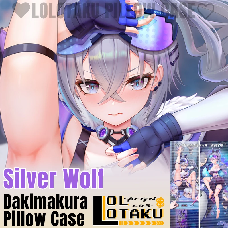 Silver Wolf Dakimakura Honkai Star Rail Sexy Pillowcase Full Body Hugging Pillow Case Cushion Cover Home Bedding Decor Otaku