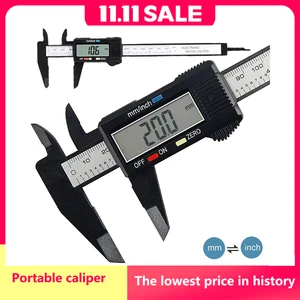 150mm 100mm Electronic Digital Caliper Carbon Fiber Dial Vernier Caliper Gauge Micrometer Measuring Tool Digital Ruler