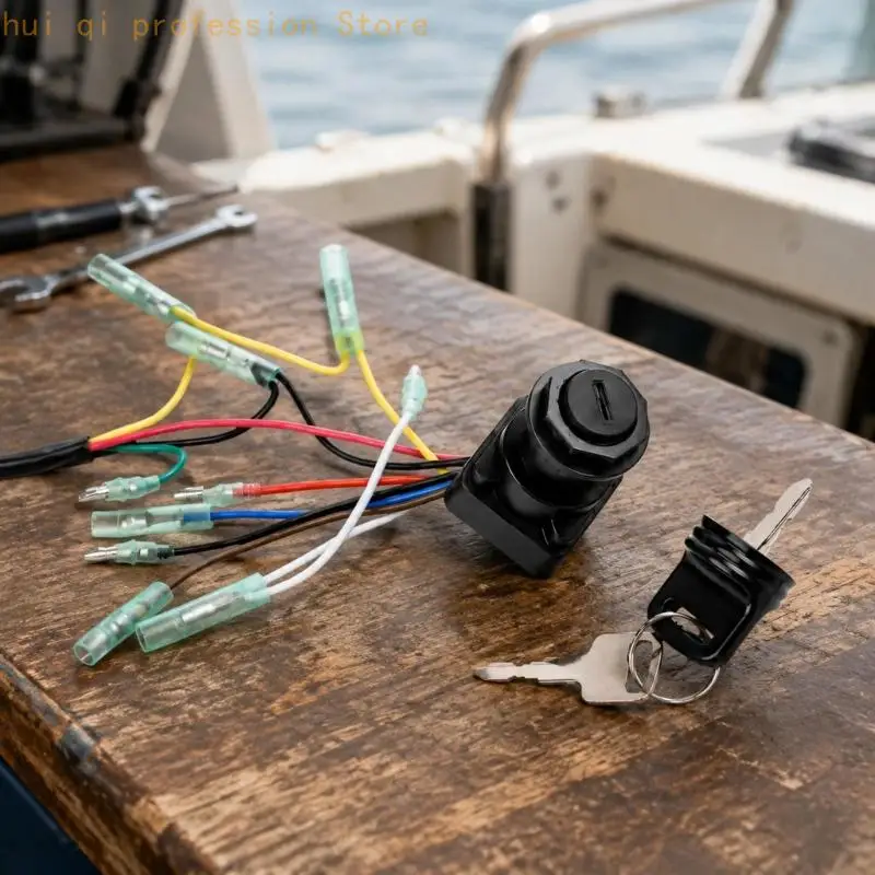 Marine-Zündschaltereinheit mit farbcodierten Leitungen und 2 Schlüsselsatz, Verwendung H8WE – Detail 5