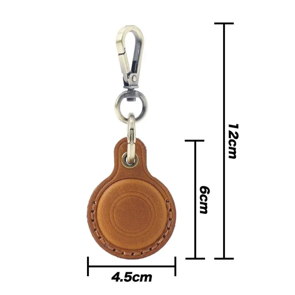 Retro Genuine Leather Protective Case For Apple AirTags Keychain Locator Cover Bag Anti-drop Fashion Pet Pendant Accessories