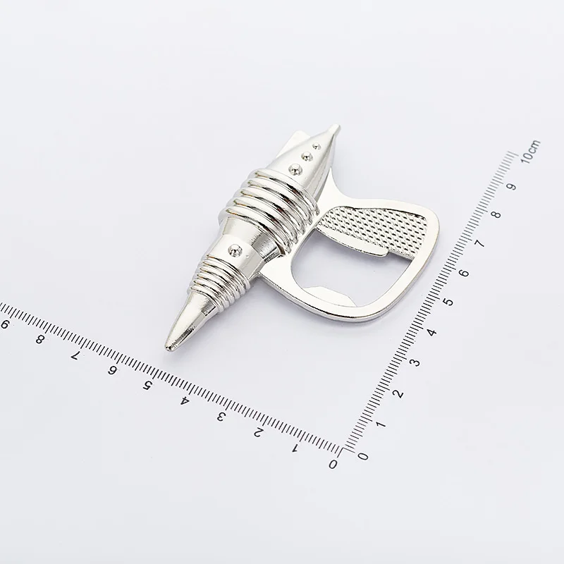 60pcs Advertising Activity Small Gift Silver Machine G.un Bottle Opener Creative Gift Mobile Phone Beer Opening