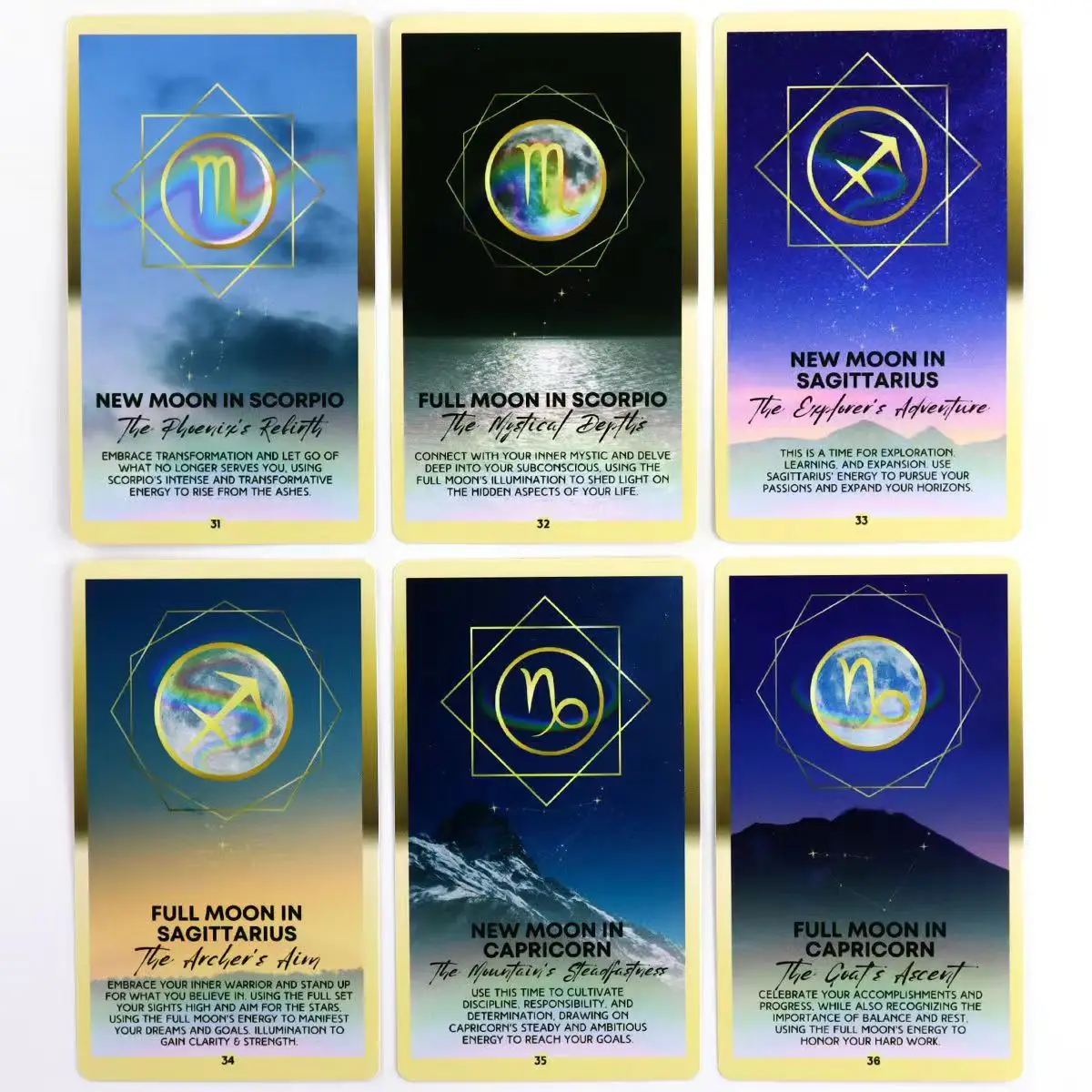 

Mystic Moon Oracle Deck 44-Card Moon Magic Deck | Moon Ritual Cards | Witchy Moon Cards 10.3*6cm