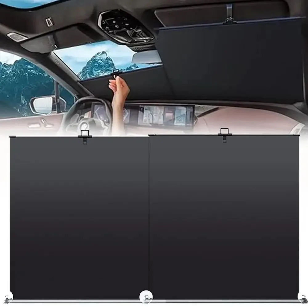 Retractable Car Sunshade Suction Cup Heat Protection Auto Front Windshield Sun Visor Visor Reflector Sun Protection Cover