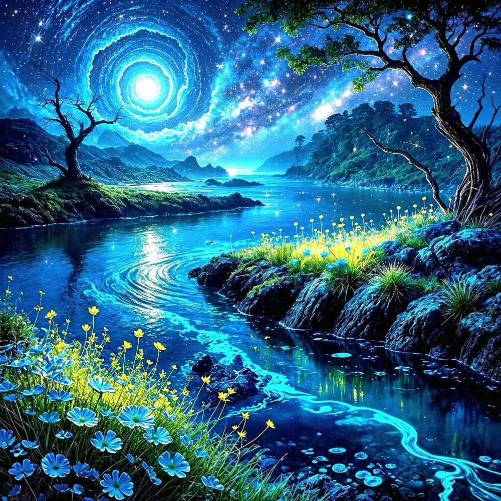 Jigsaw Puzzle 500/1000 Pieces Starry Sky Pattern Paper Puzzles Adult Present Portable Box for Family Games Educational Toys