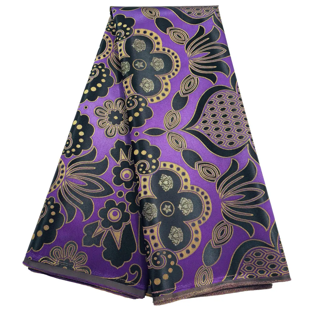 Afrikaanse Dikke Damast Kant Stof 2.5Yard Of 5Yards 2025 Jacquard Brokaat Stoffen DIY Naaien Voor Nigeria Vrouwen Headtie Aso obi Jurk