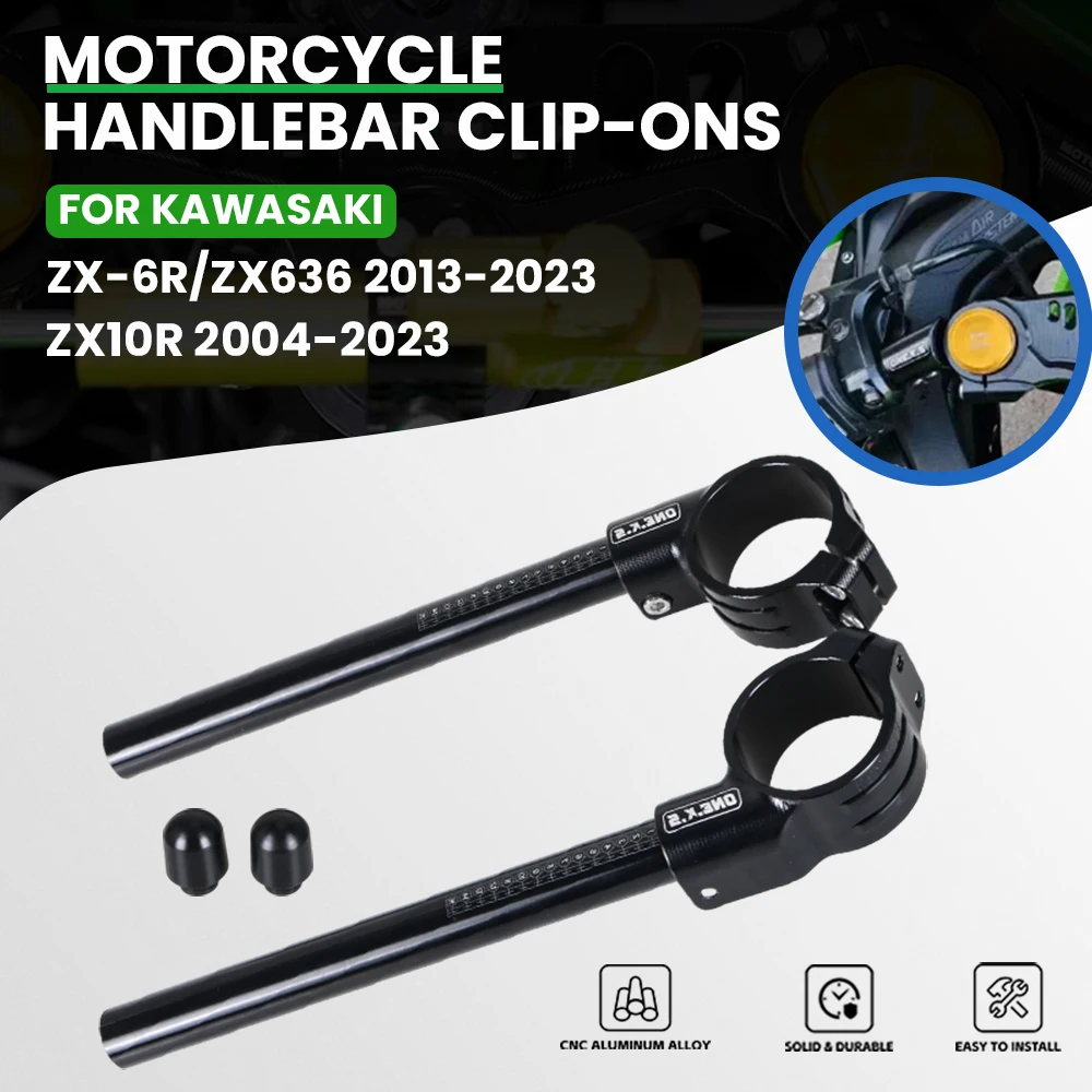 Motorcycle Handlebar Clip-Ons Fork Handle Bars Clip ons For KAWASAKI ZX-6R ZX6R/636  ZX10R