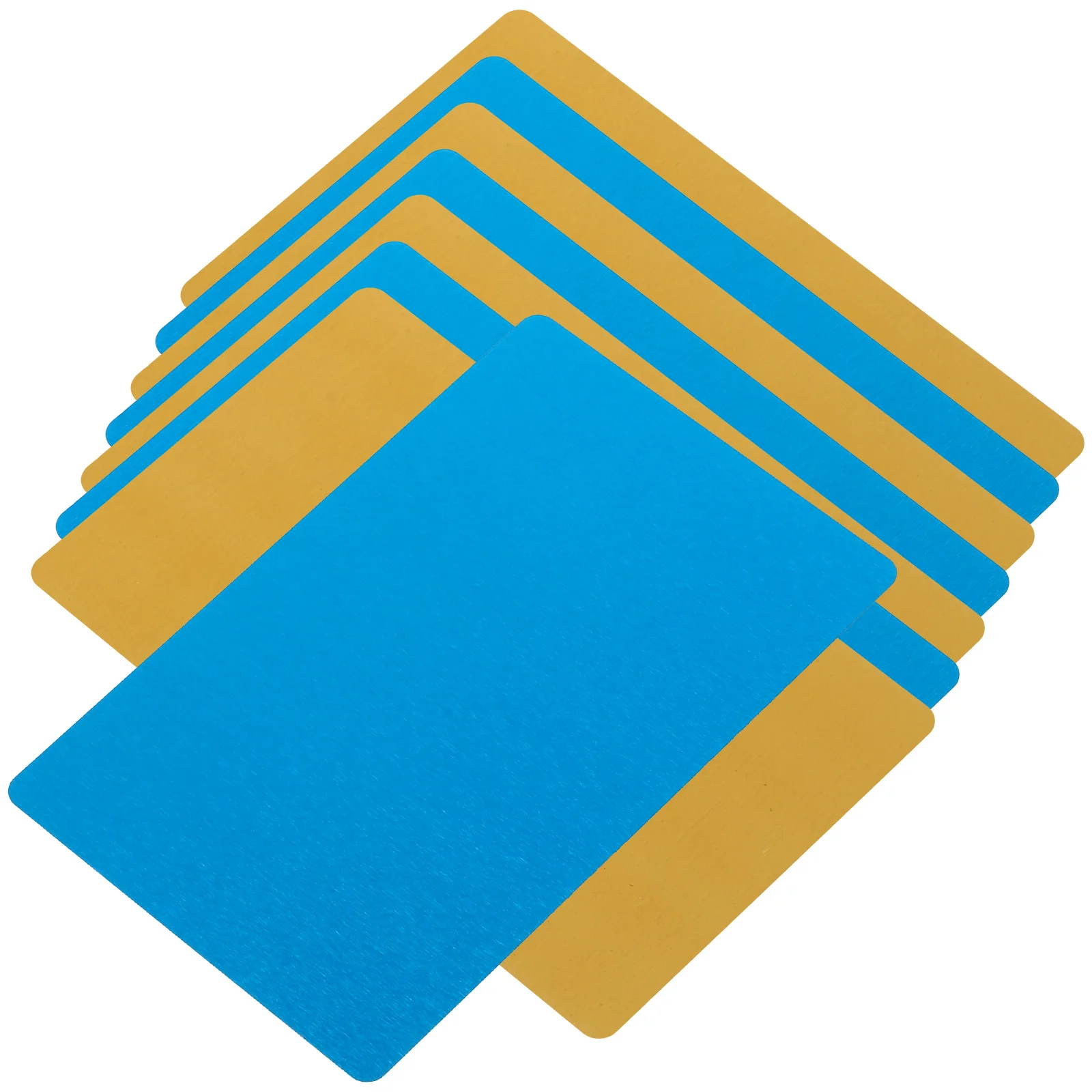 

8 Pcs Business Card Blanks Cards Printable Aluminium Aluminum Metal Name Engraving Alloy Package