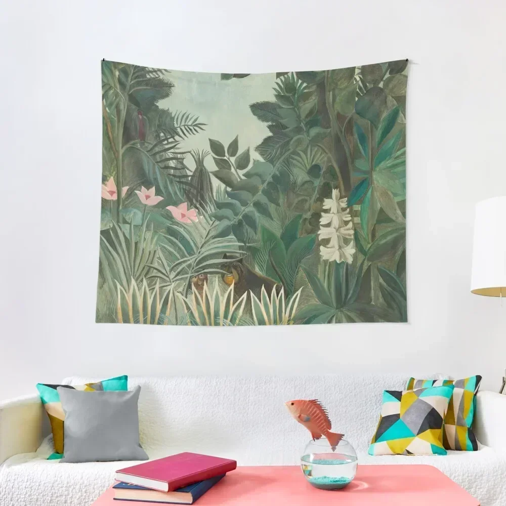 

Henri Rousseau - The Equatorial Jungle Tapestry Bedrooms Decorations Room Decor For Girls Decoration Wall Wall Decor Tapestry