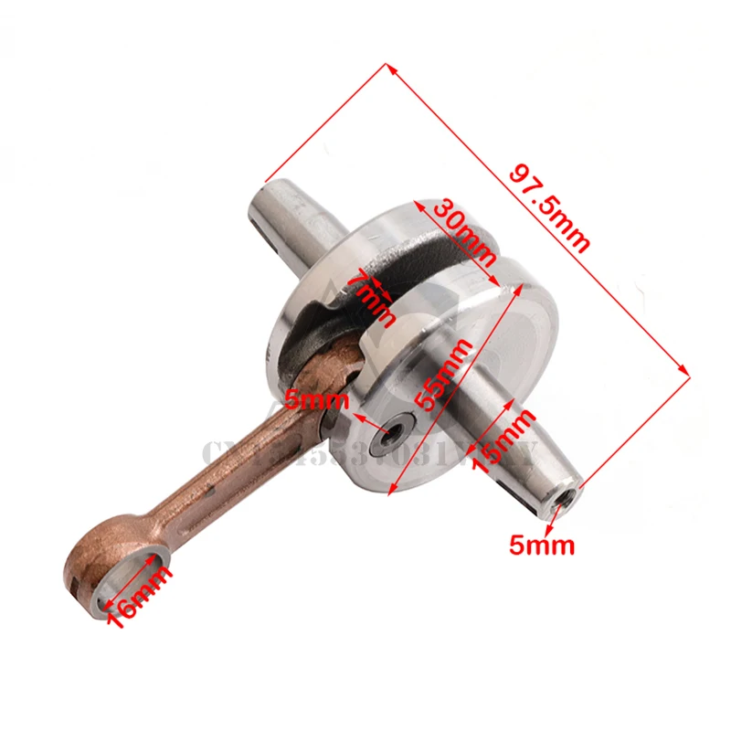 motorcycle parts 2 stroke 49cc 44-6 Full Circle Crank for pocket bike scooter engine Crankshafts parts Mini dirt bike ATV Quads