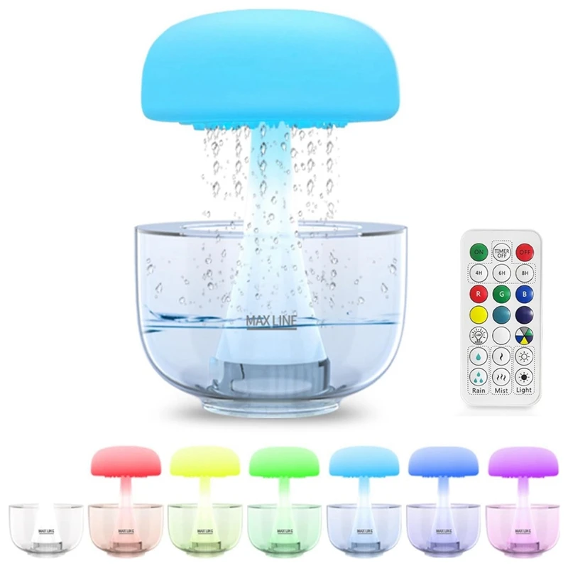 

Cloud Rain Aromatherapy Essential Oil Diffuser With 7 Colors LED Light For Home Office