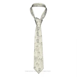 Plaster Sculpture Print Ties Ancient Greece Casual Unisex Neck Tie Daily Wear Narrow Striped Slim Cravat