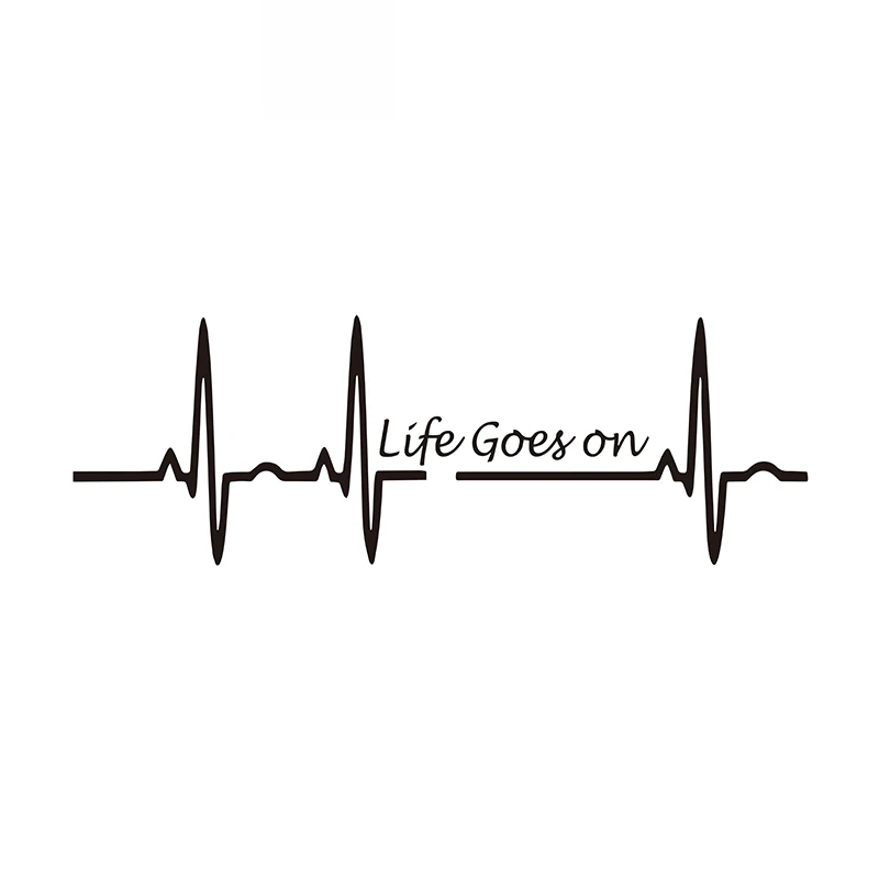 

Interesting Heartbeat Trackpad Dynamic High-quality Car Decals Personalized Pvc Car Waterproof Stickers Black/white, 18cm*6cm