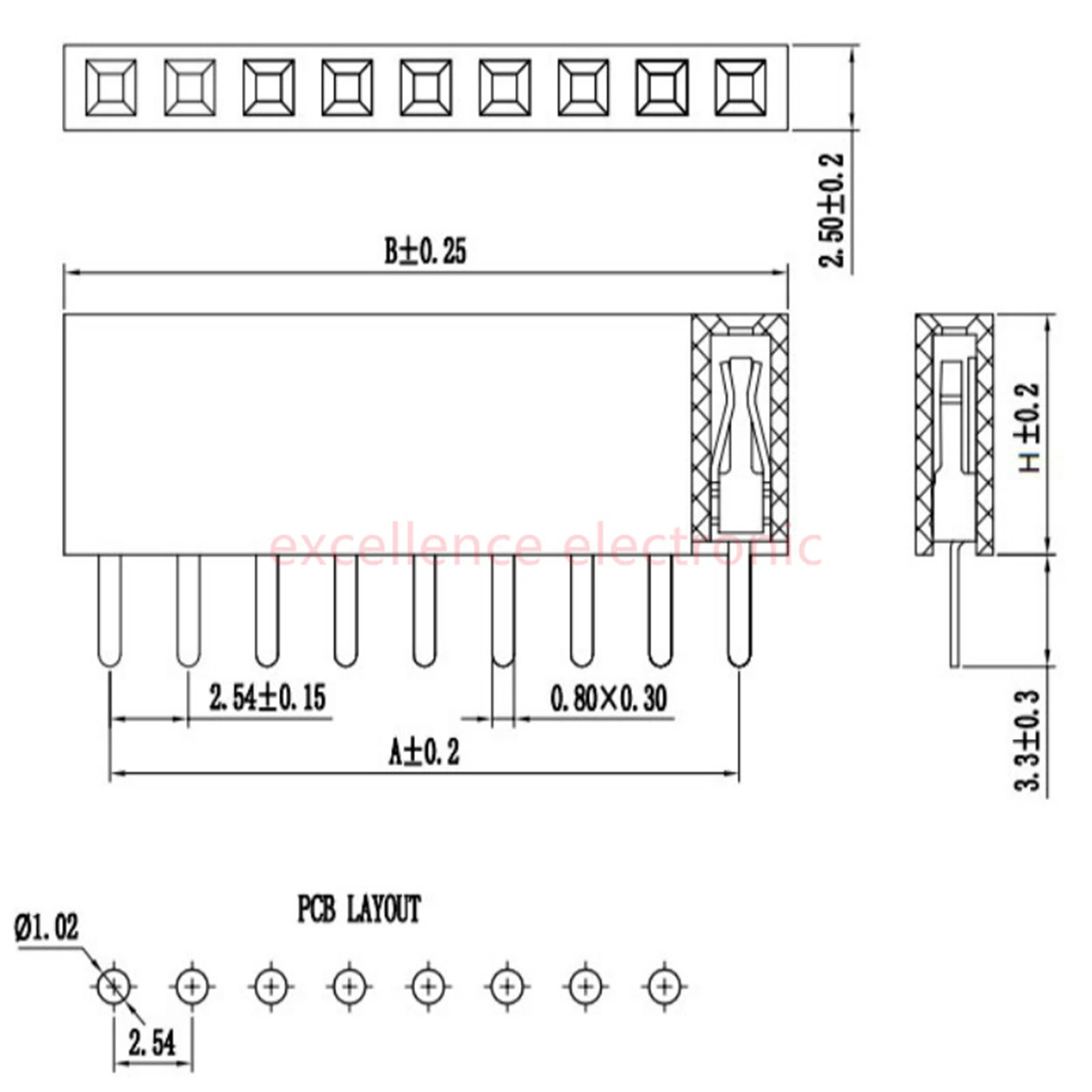 10 Pieces Single Row Pin Female Header Socket Pitch 2.54mm 1*2p 3p 4p 5p 6p 7p 8p 9p 10p 12p 14p 16p 20p 40 Pin Connector