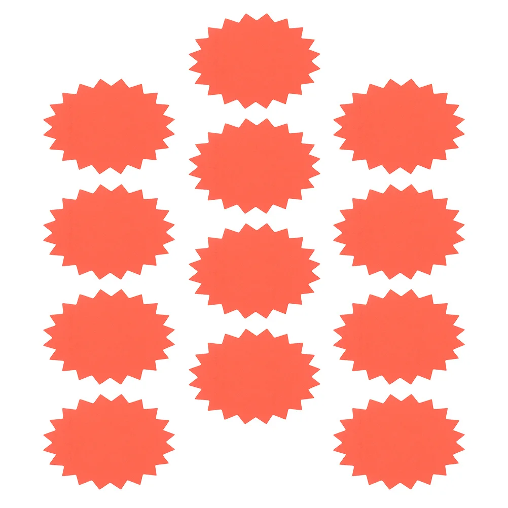 120 Stück Werbeartikel-Preisschilder, fluoreszierendes Papier, Explosionsform für Supermarkt, Laden, Display, Aufkleber, Warenetiketten, Ordner